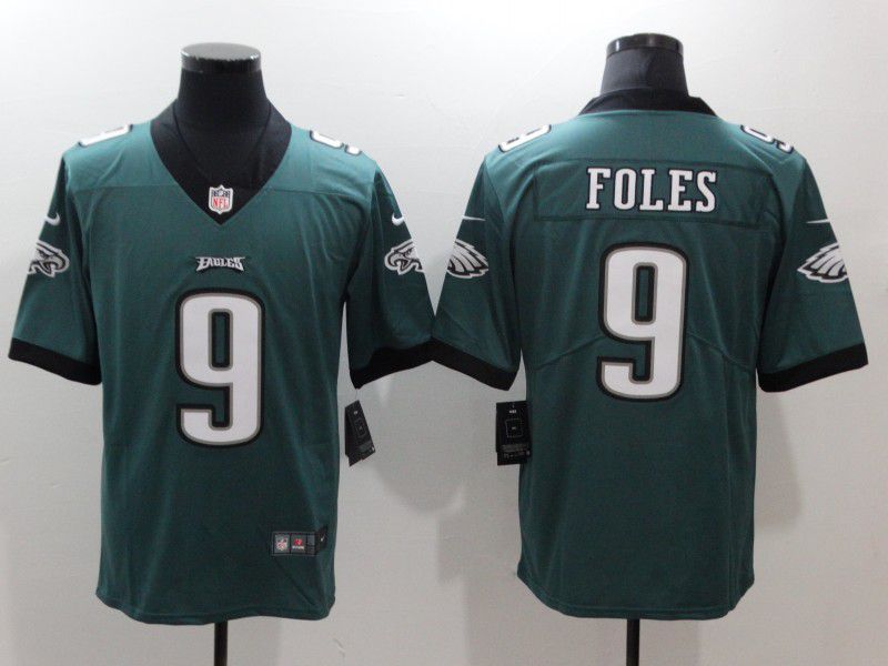 Men Philadelphia Eagles 9 Foles Green Nike Vapor Untouchable Limited Player NFL Jerseys